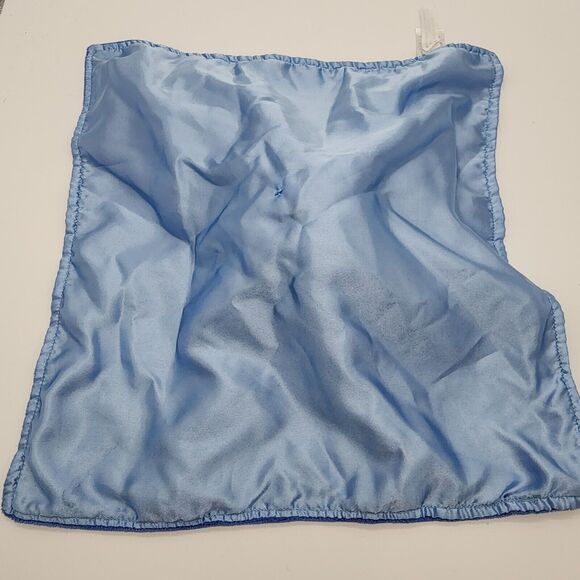 Disney Mickey Mouse Security Blanket Lovey Blue Velour Embroidered Letters Satin - Picture 6 of 8